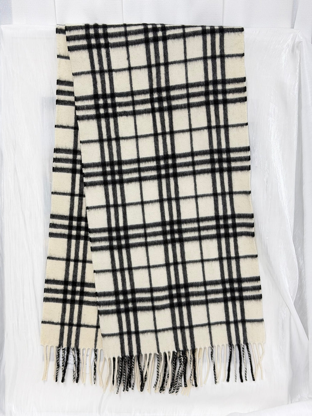 BURBERRY Plaid pattern Cashmere Scarf