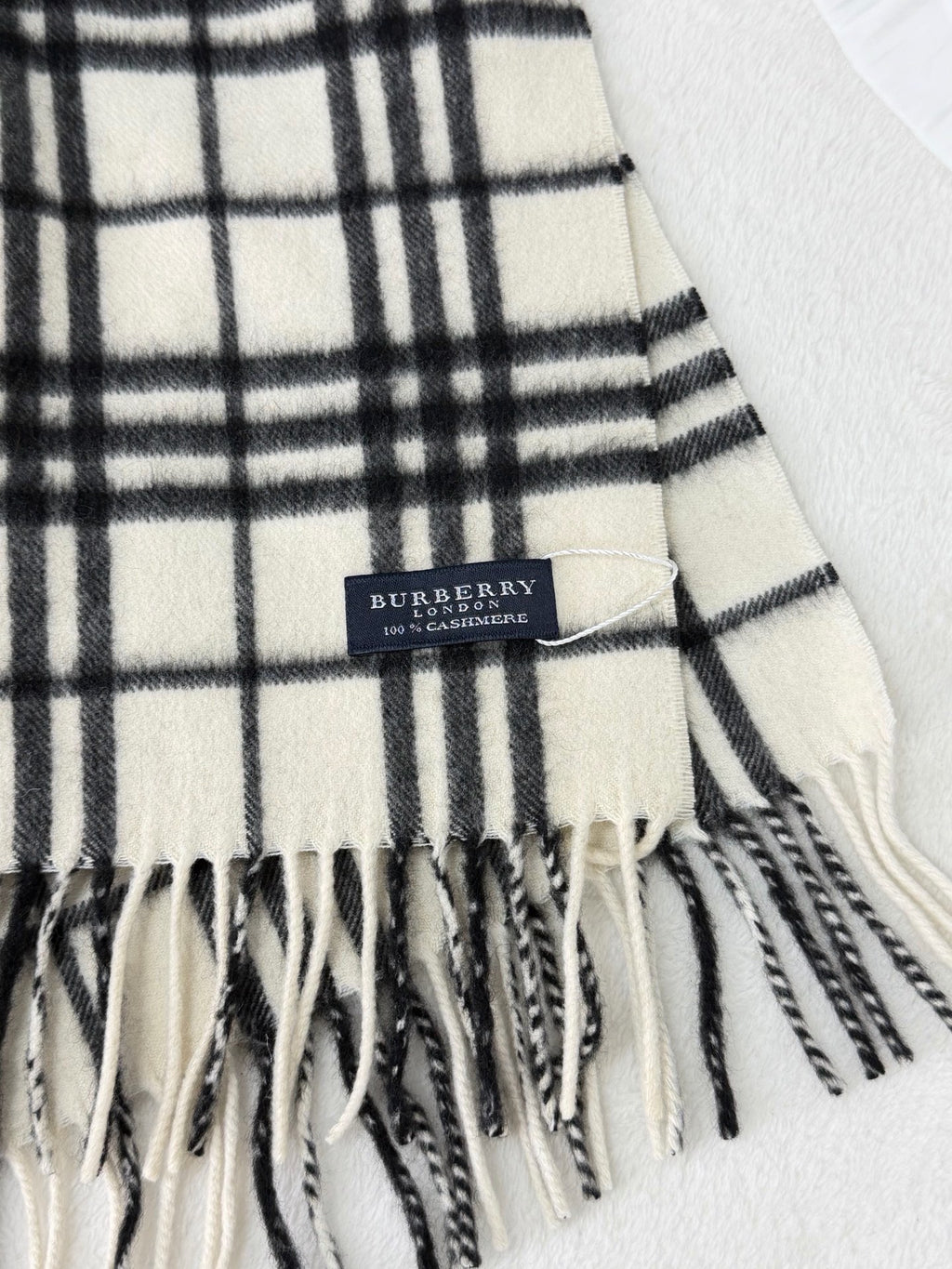 BURBERRY Plaid pattern Cashmere Scarf
