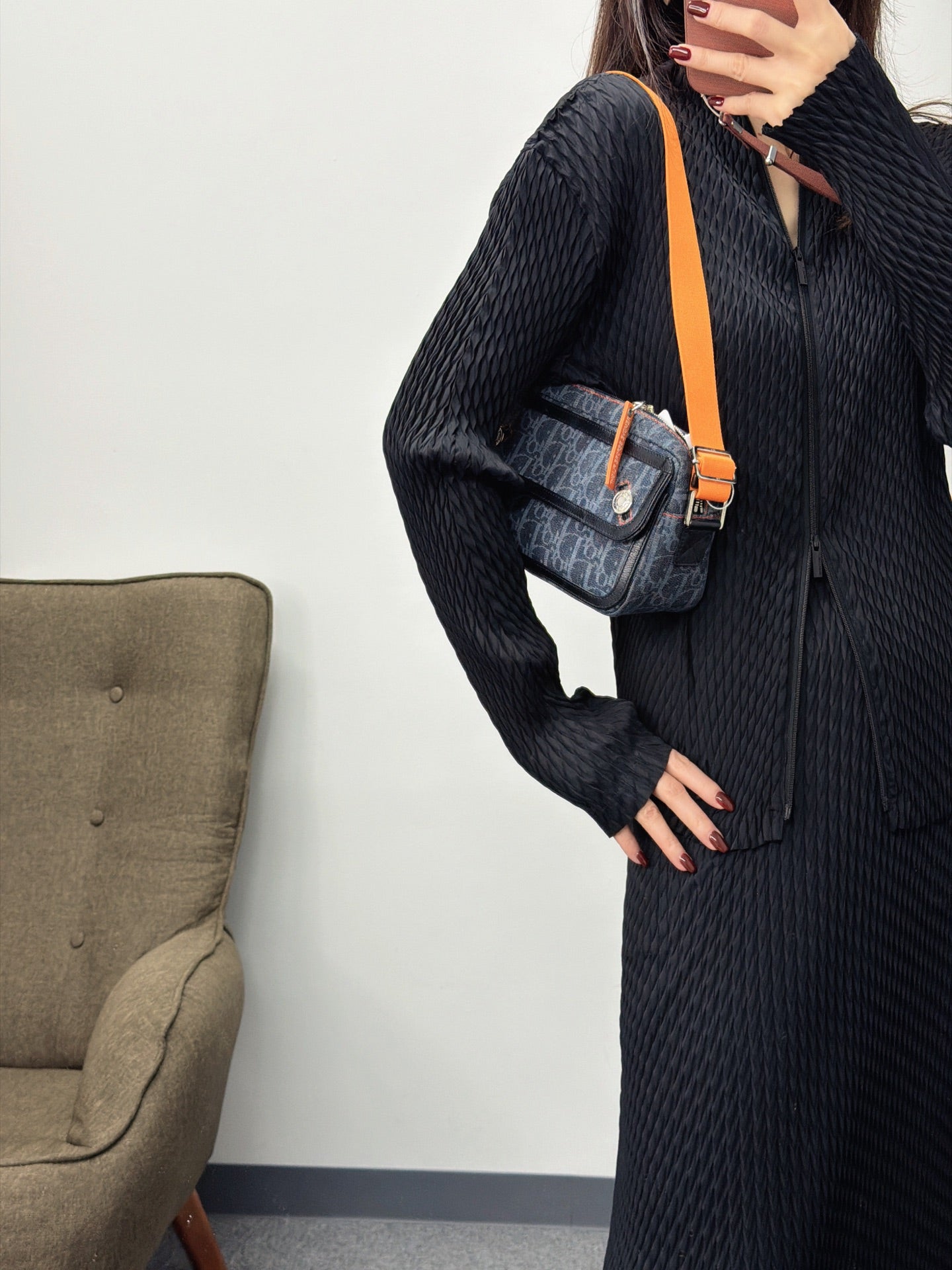 CHRISTIAN DIOR Oblique Canvas Shoulderbag