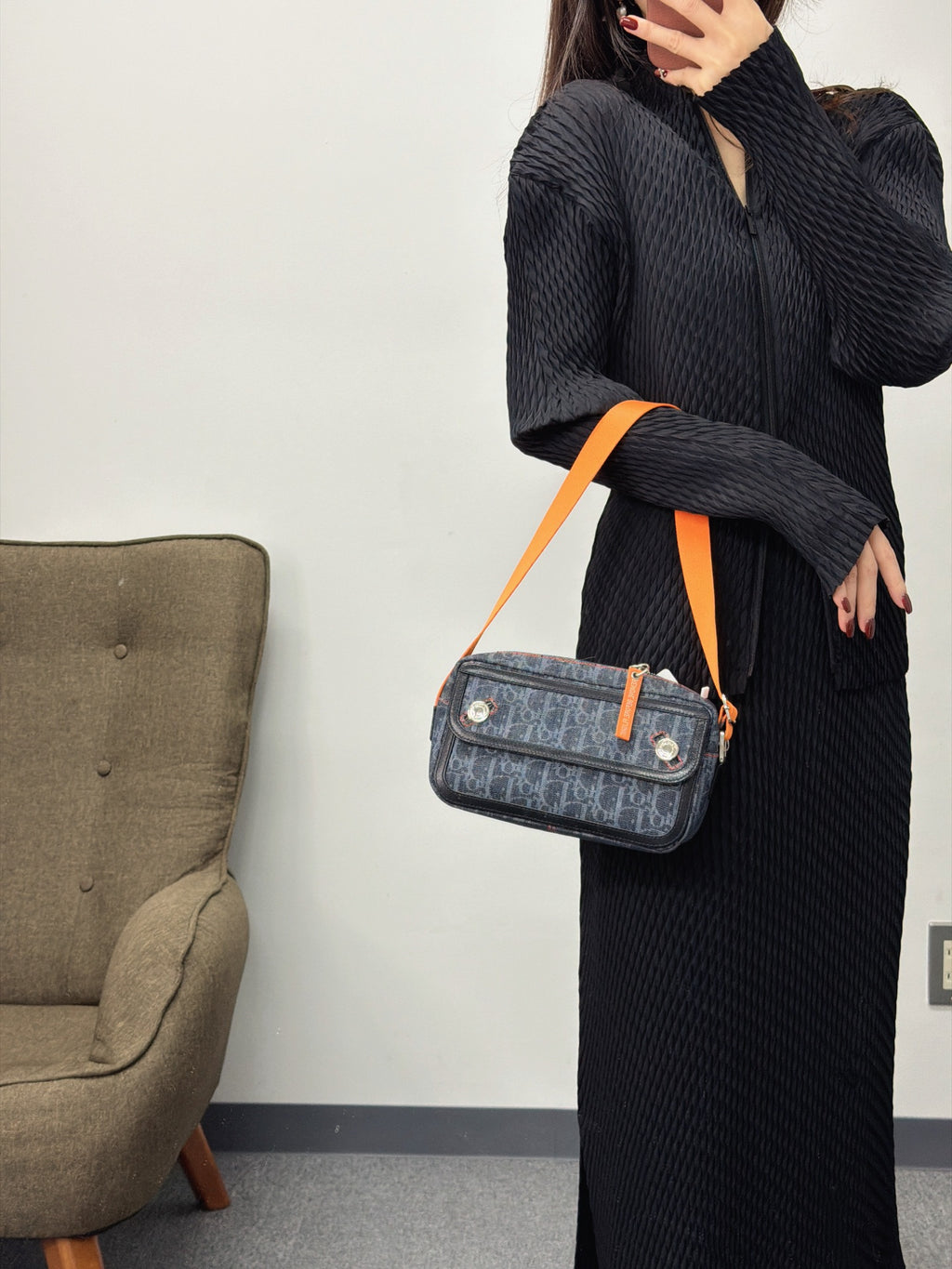 CHRISTIAN DIOR Oblique Canvas Shoulderbag