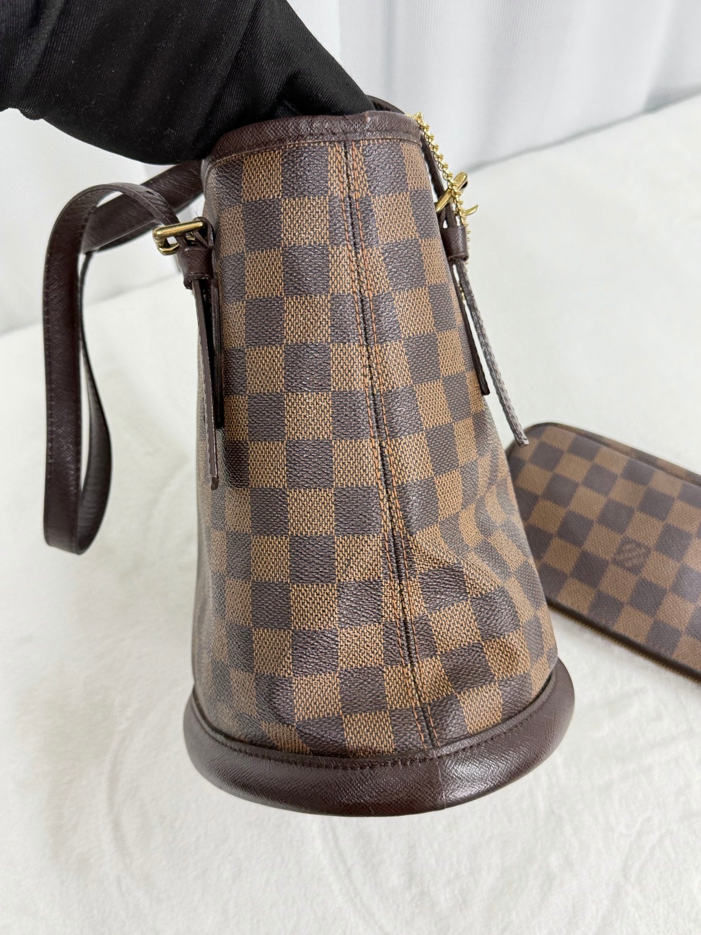LOUIS VUITTON Damier BucketHandbag Set