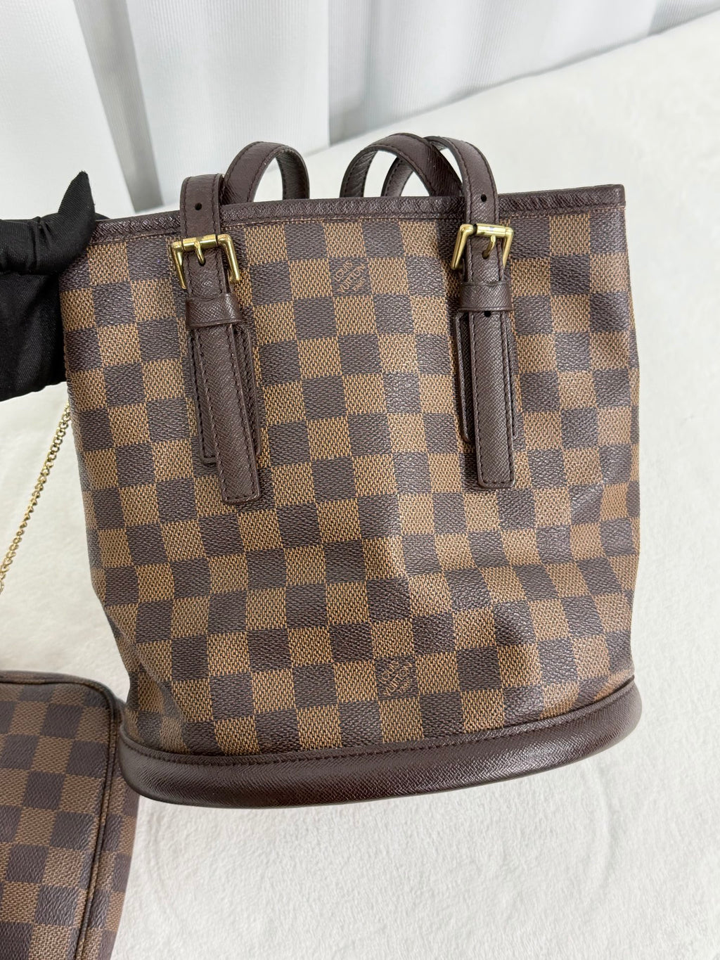 LOUIS VUITTON Damier BucketHandbag Set