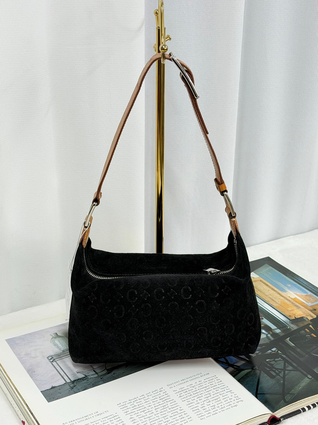 CELINE Suede Handbag