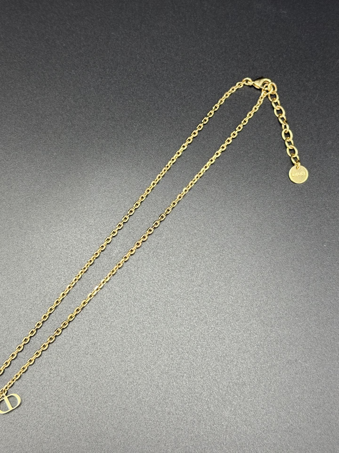 CHRISTIAN DIOR Eiffel Tower Pendant Necklace