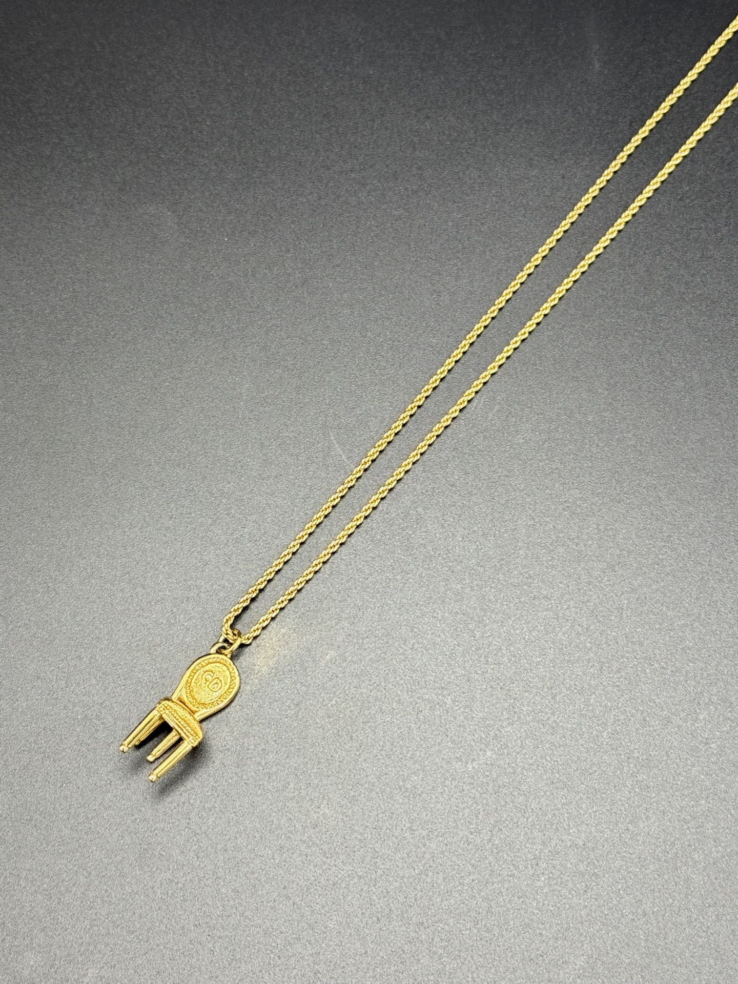 CHRISTIAN DIOR Chair-Shaped Necklace
