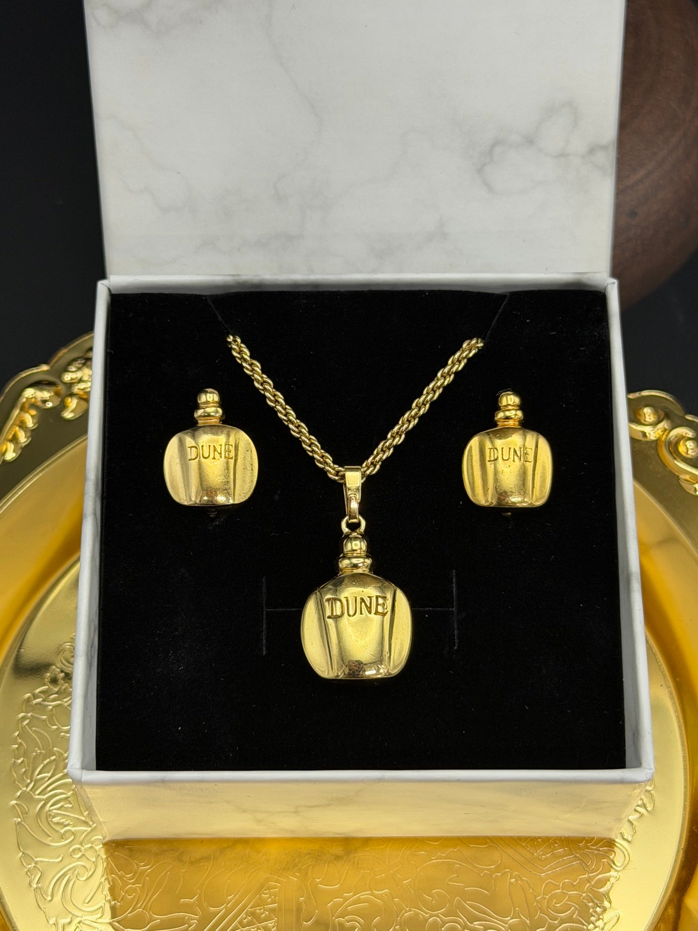 DIOR Vintage Necklace Perfume Bottle