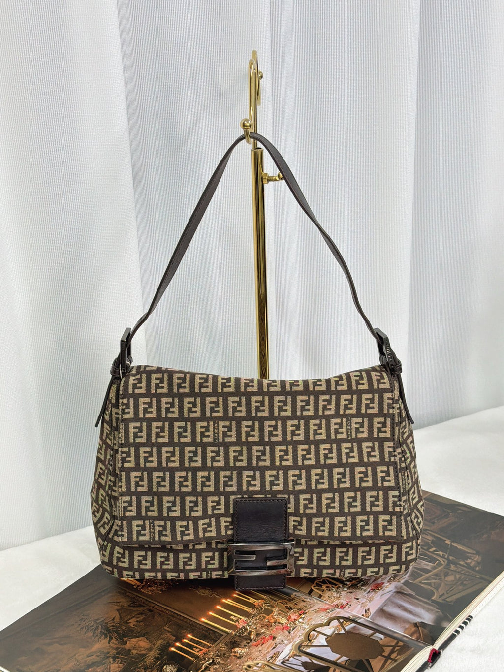 FENDI Zucca Large Beguetta Shoulder bag