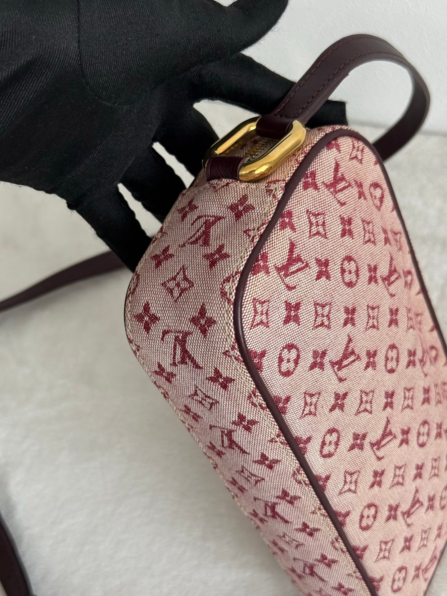LOUIS VUITTON Monogram Denim Pink Shoulderbag