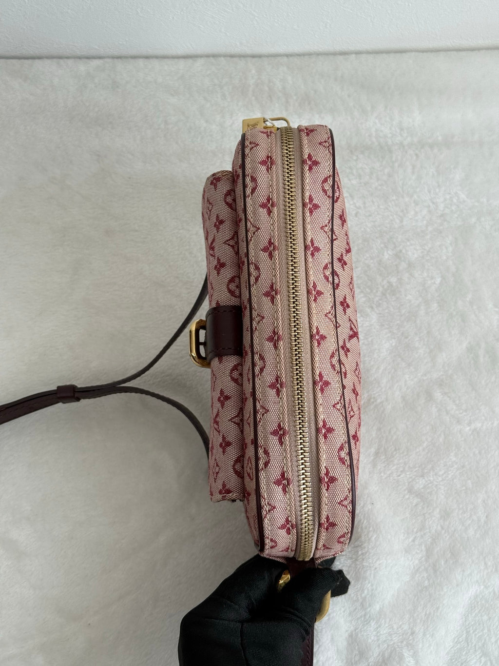 LOUIS VUITTON Monogram Denim Pink Shoulderbag