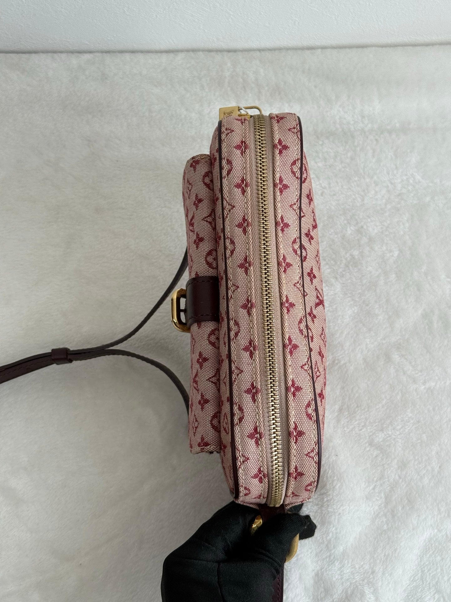 LOUIS VUITTON Monogram Denim Pink Shoulderbag
