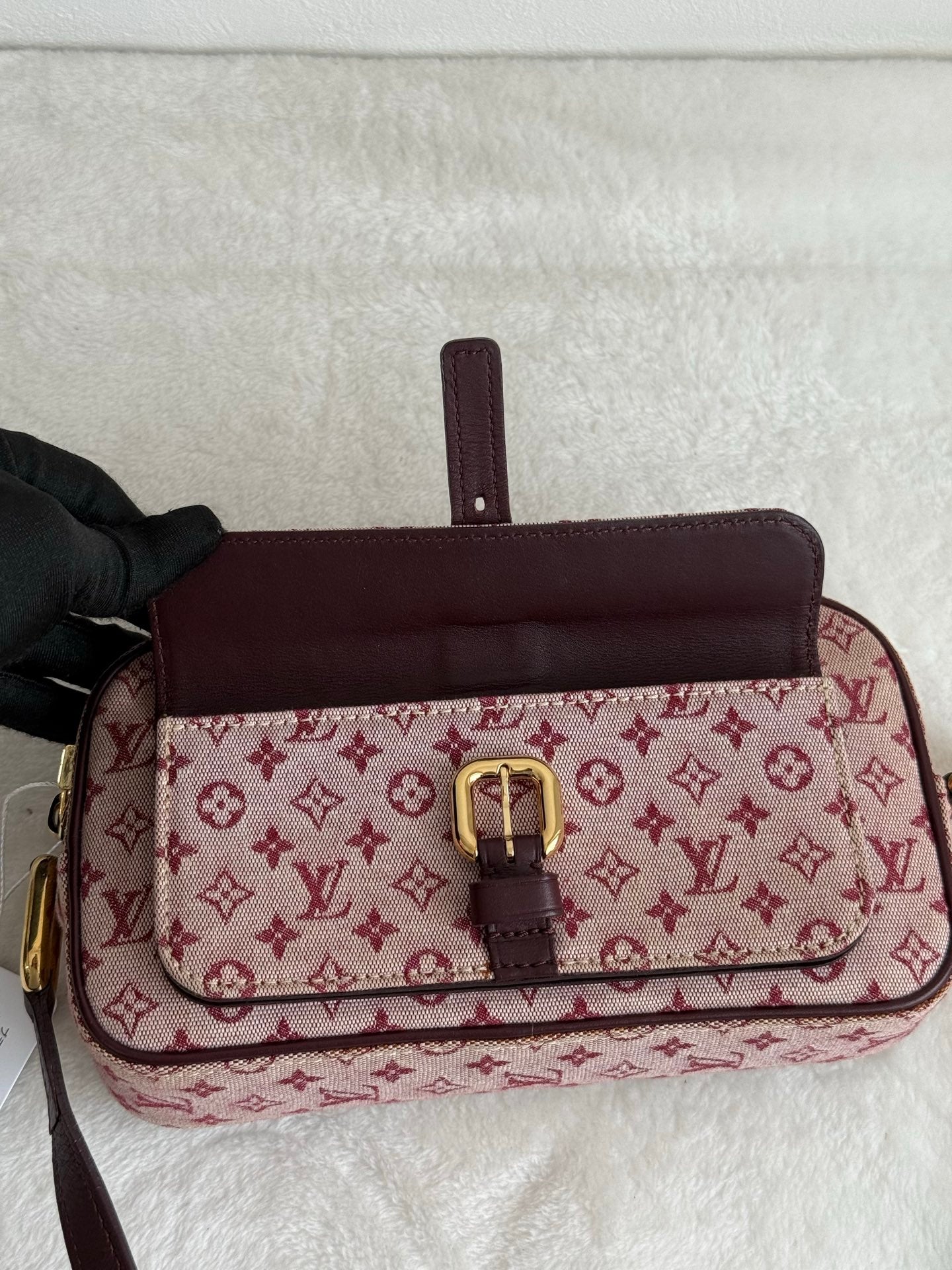 LOUIS VUITTON Monogram Denim Pink Shoulderbag