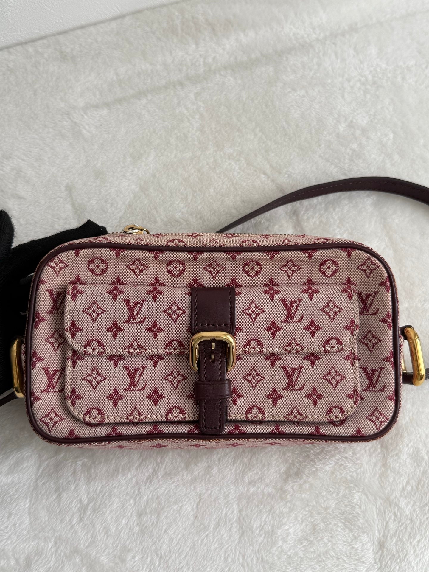 LOUIS VUITTON Monogram Denim Pink Shoulderbag