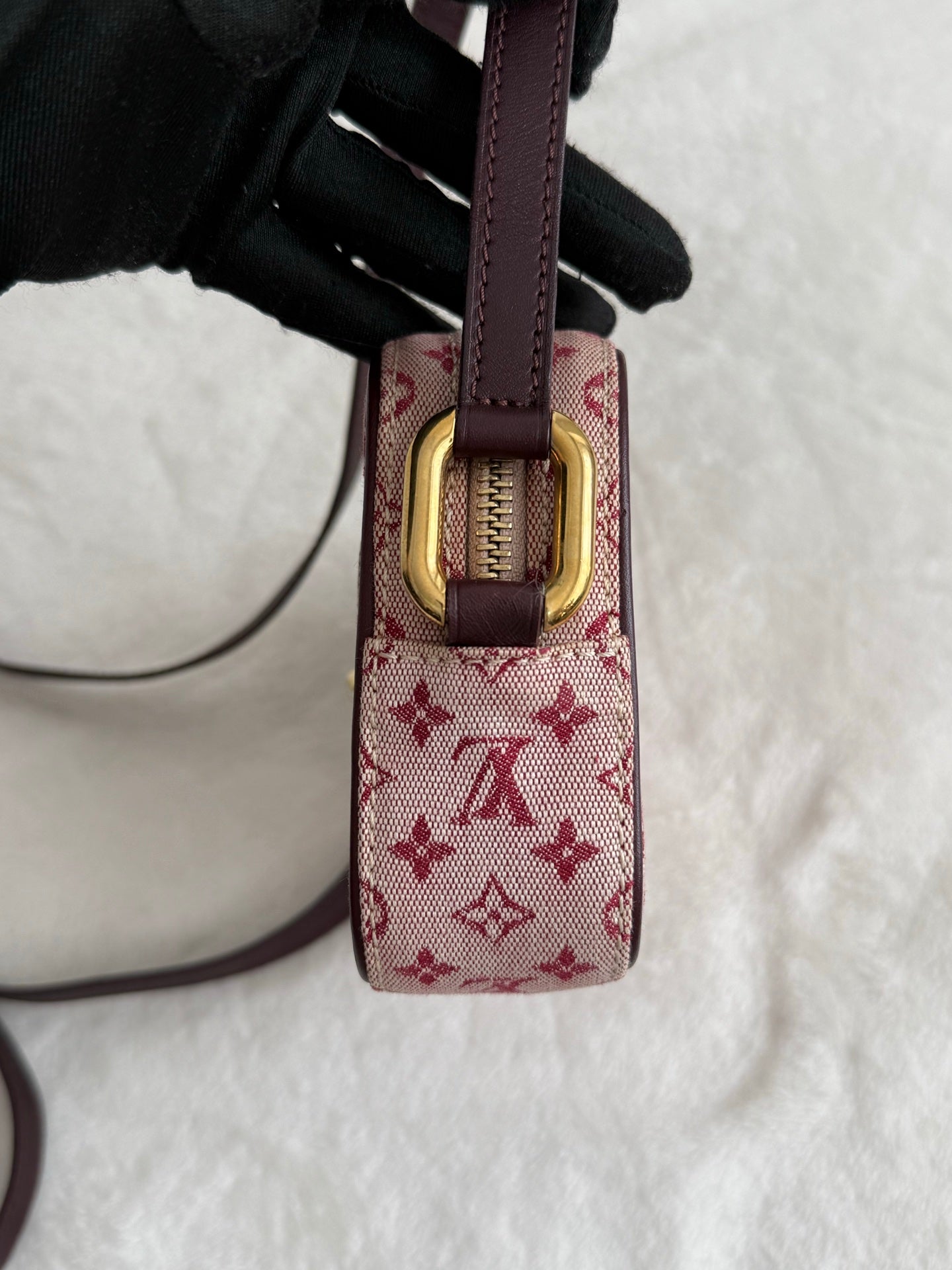 LOUIS VUITTON Monogram Denim Pink Shoulderbag
