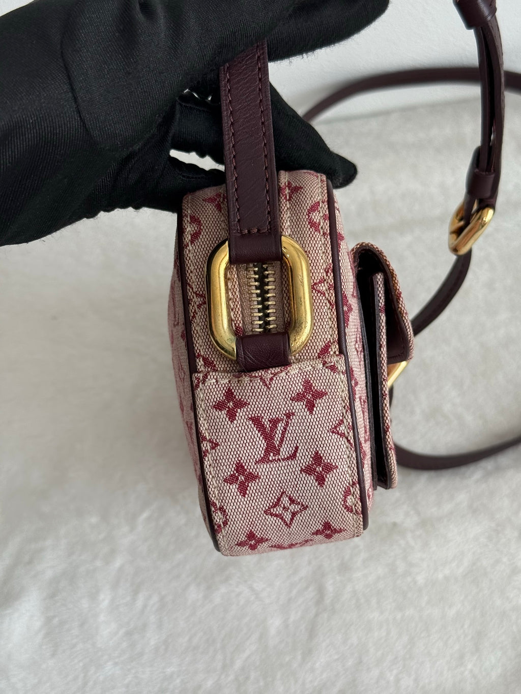 LOUIS VUITTON Monogram Denim Pink Shoulderbag