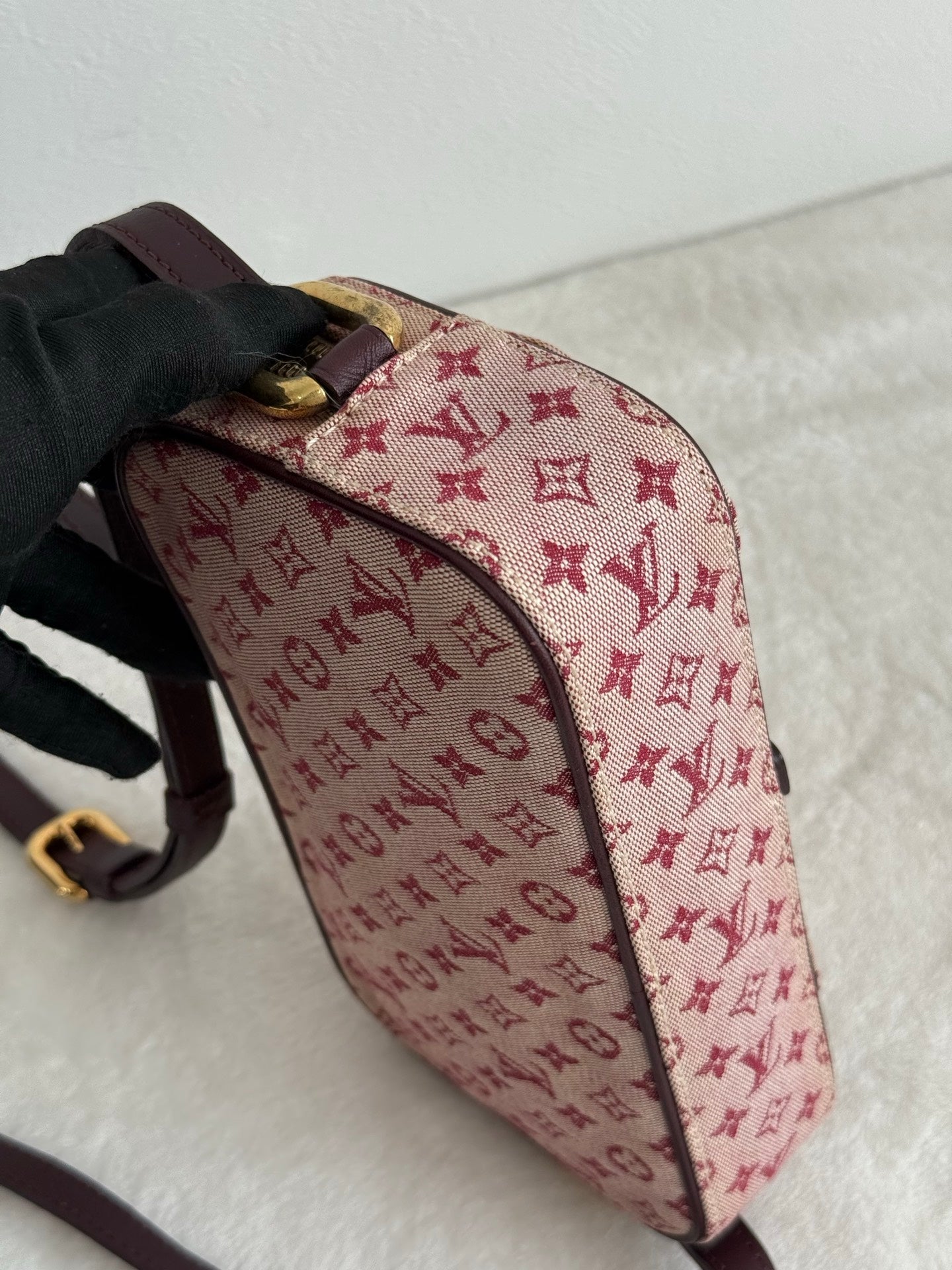 LOUIS VUITTON Monogram Denim Pink Shoulderbag