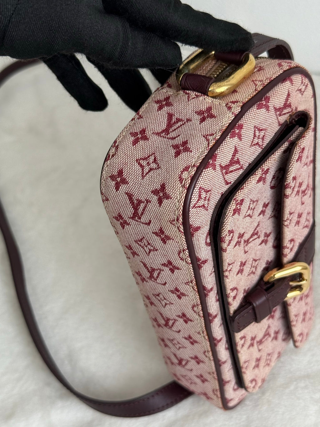 LOUIS VUITTON Monogram Denim Pink Shoulderbag