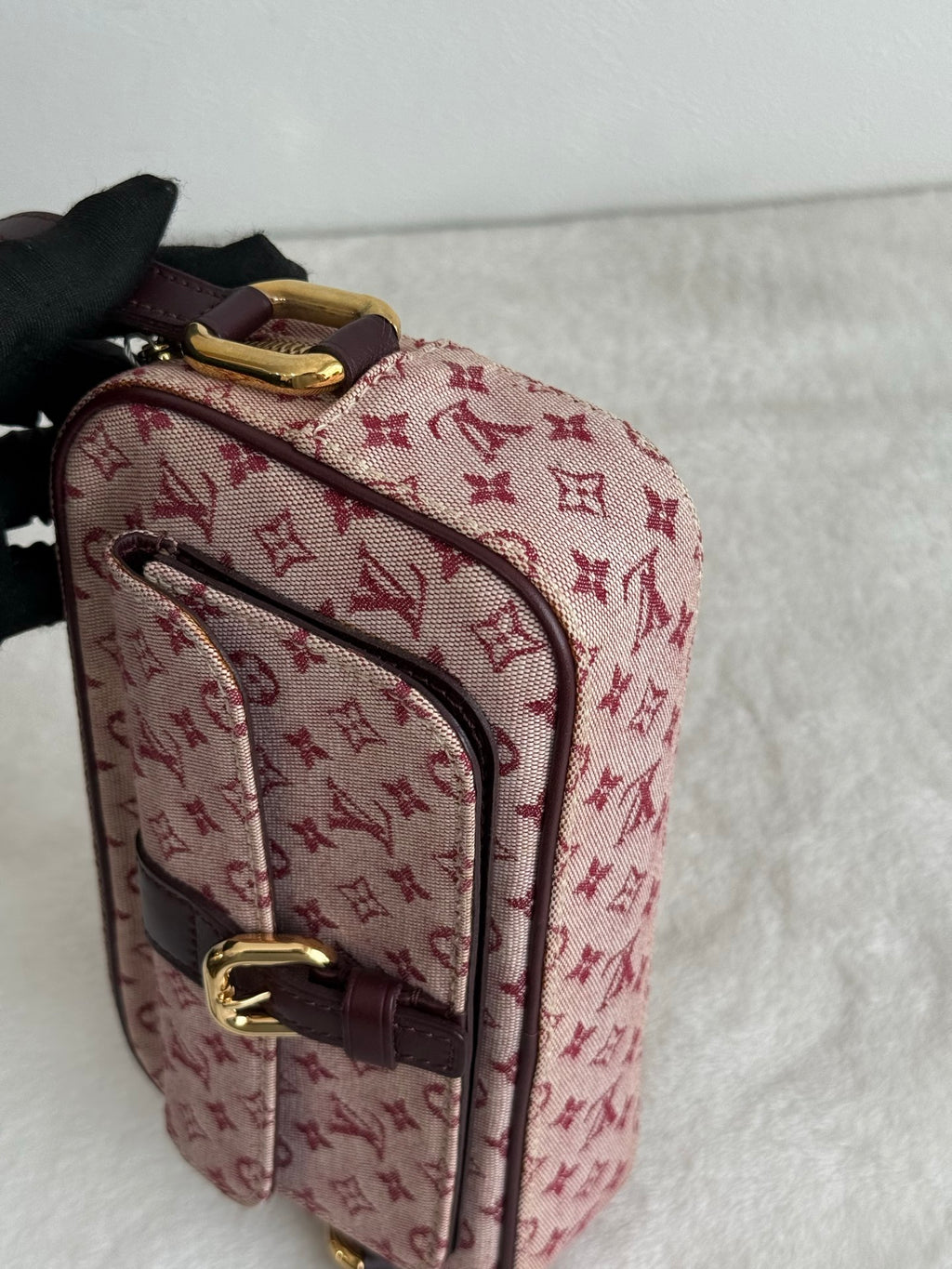 LOUIS VUITTON Monogram Denim Pink Shoulderbag