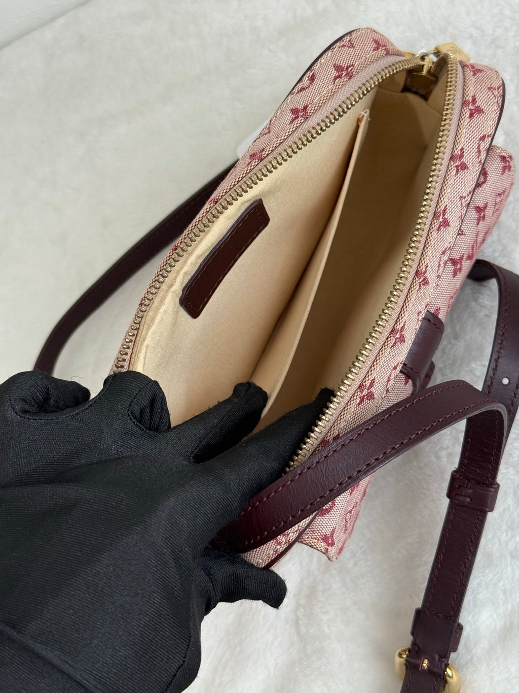 LOUIS VUITTON Monogram Denim Pink Shoulderbag