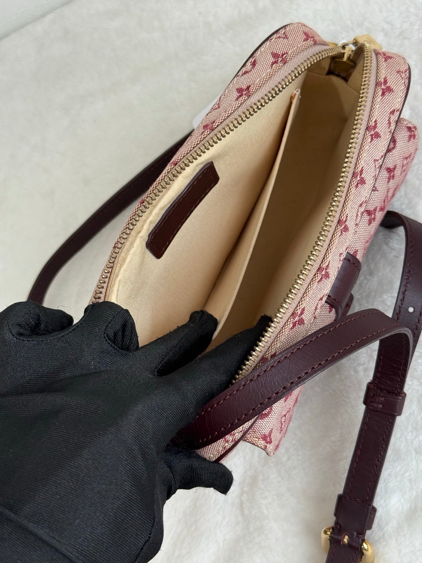LOUIS VUITTON Monogram Denim Pink Shoulderbag