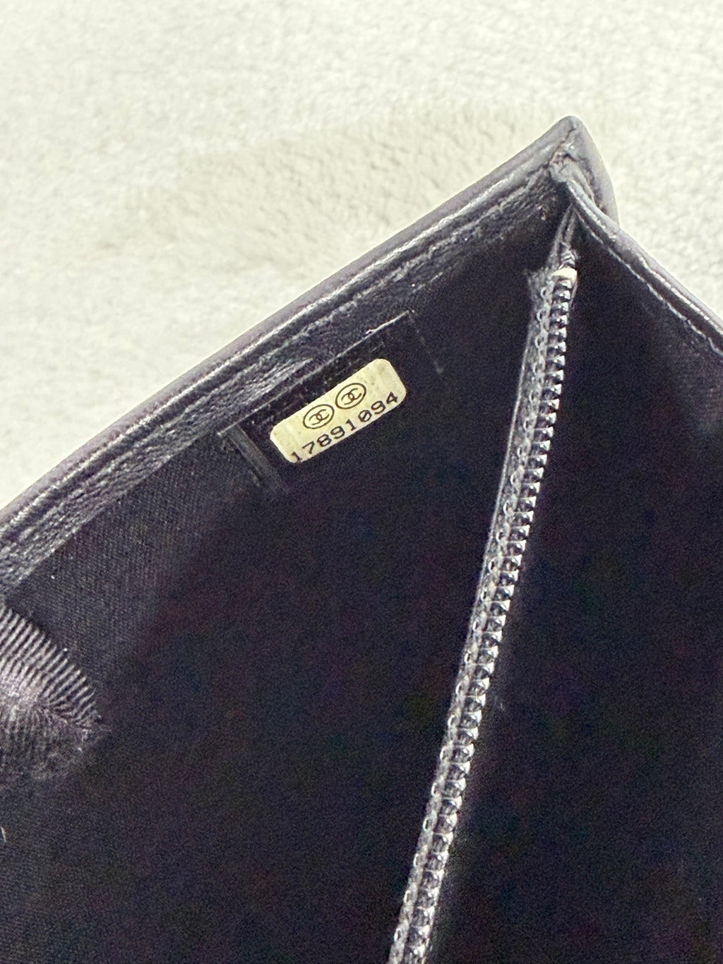 CHANEL Patent Double-C Bifold Wallet