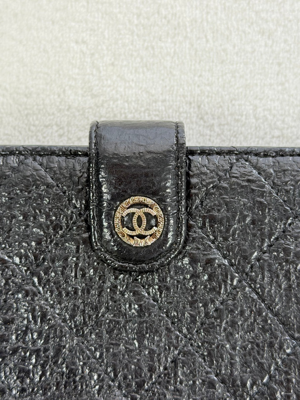 CHANEL Patent Double-C Bifold Wallet