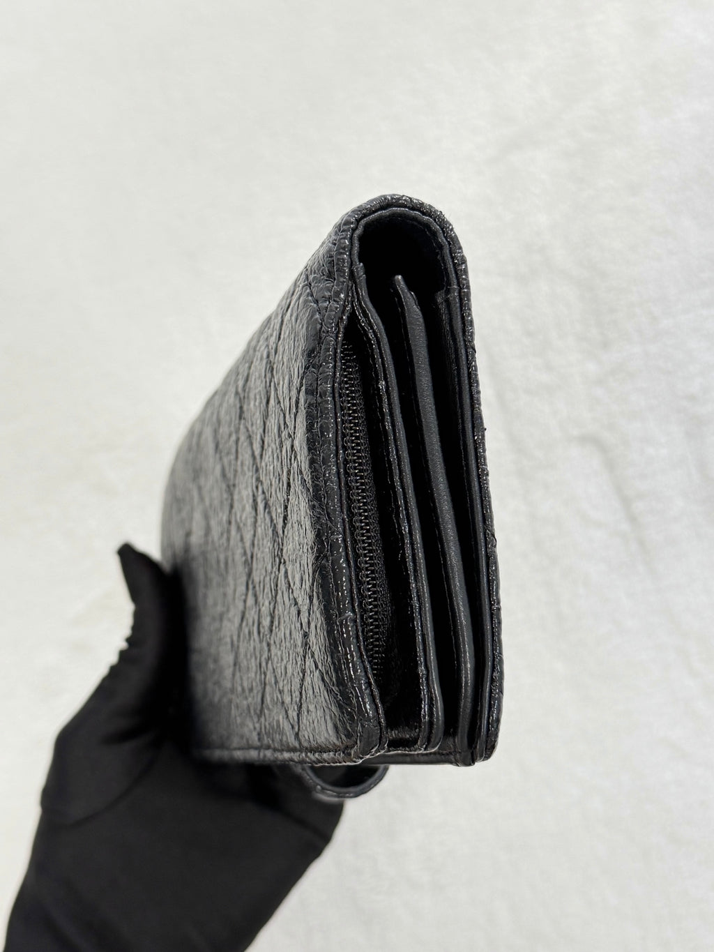 CHANEL Patent Double-C Bifold Wallet