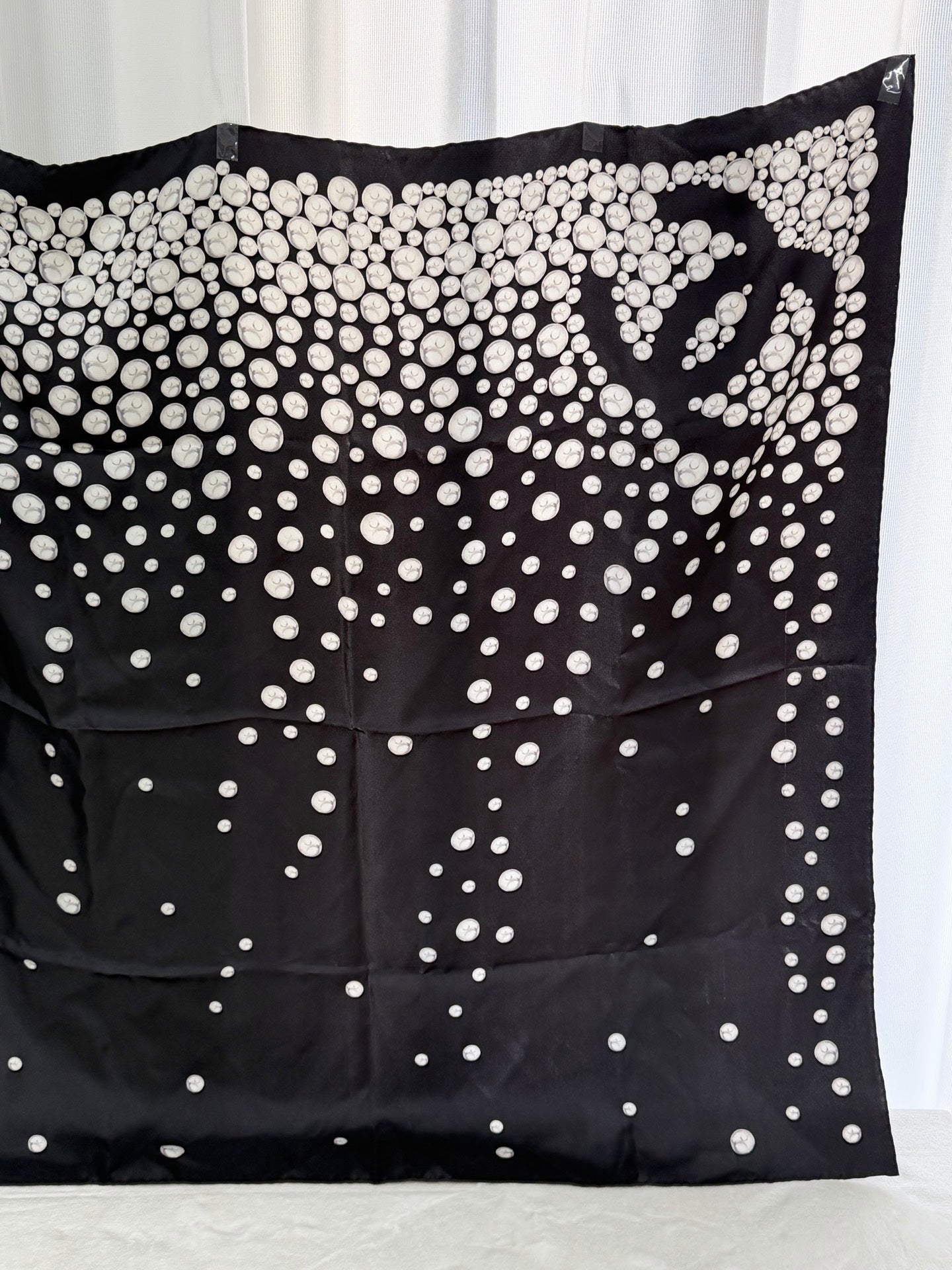 CHANEL Pearl-pattern Silk Scarf
