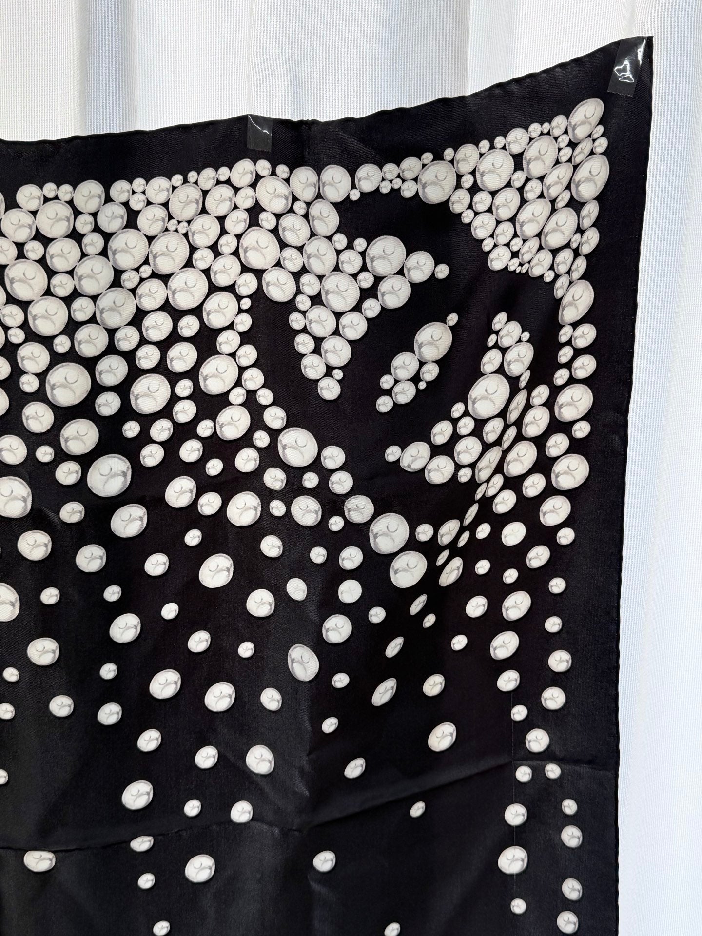 CHANEL Pearl-pattern Silk Scarf
