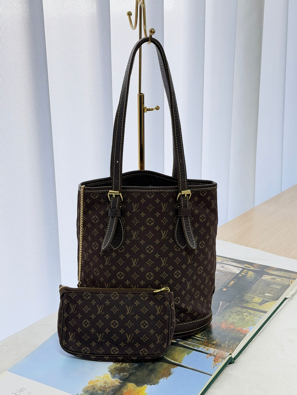 LOUIS VUITTON Denim Monogram Handbag Set
