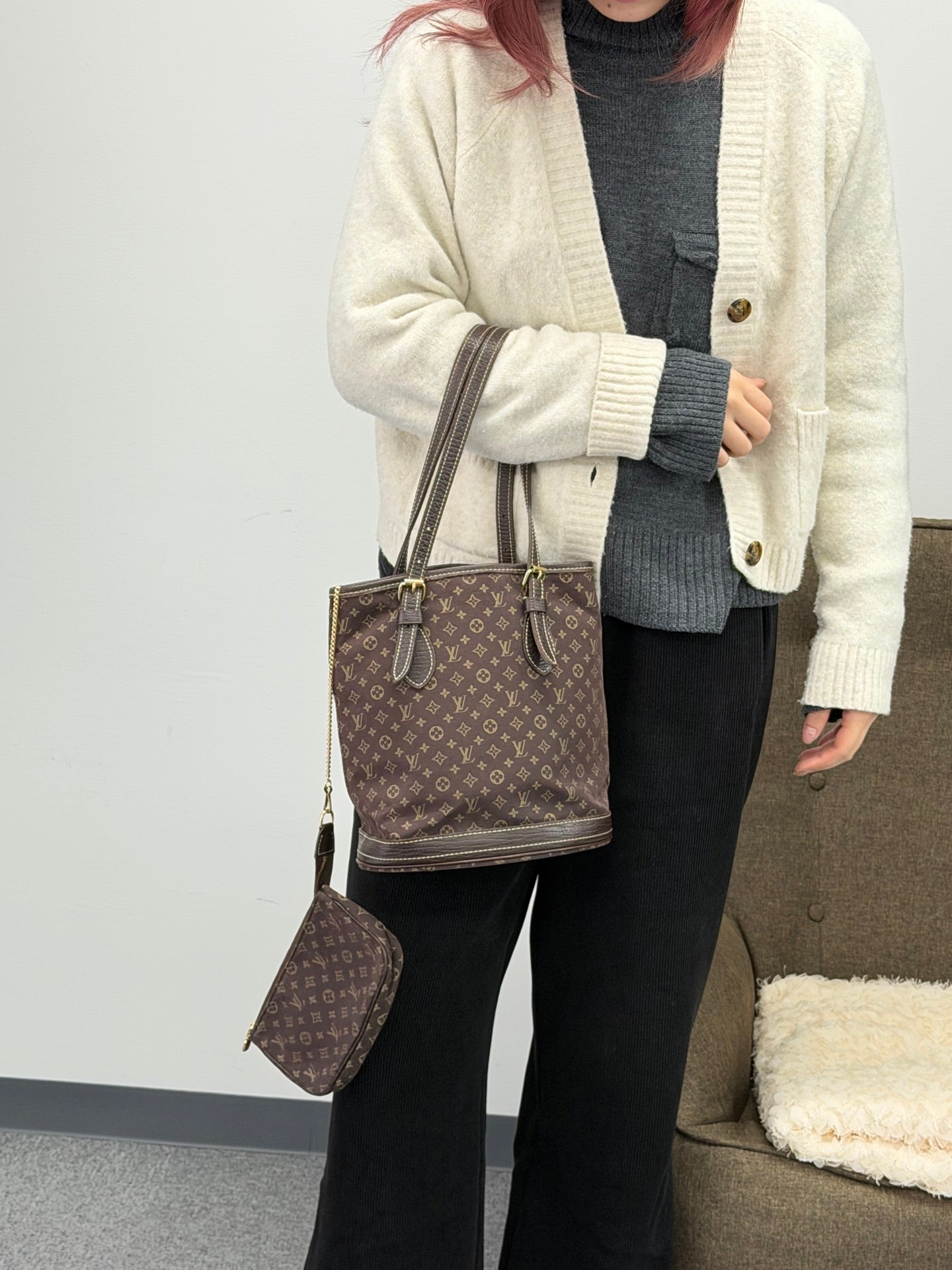 LOUIS VUITTON Denim Monogram Handbag Set