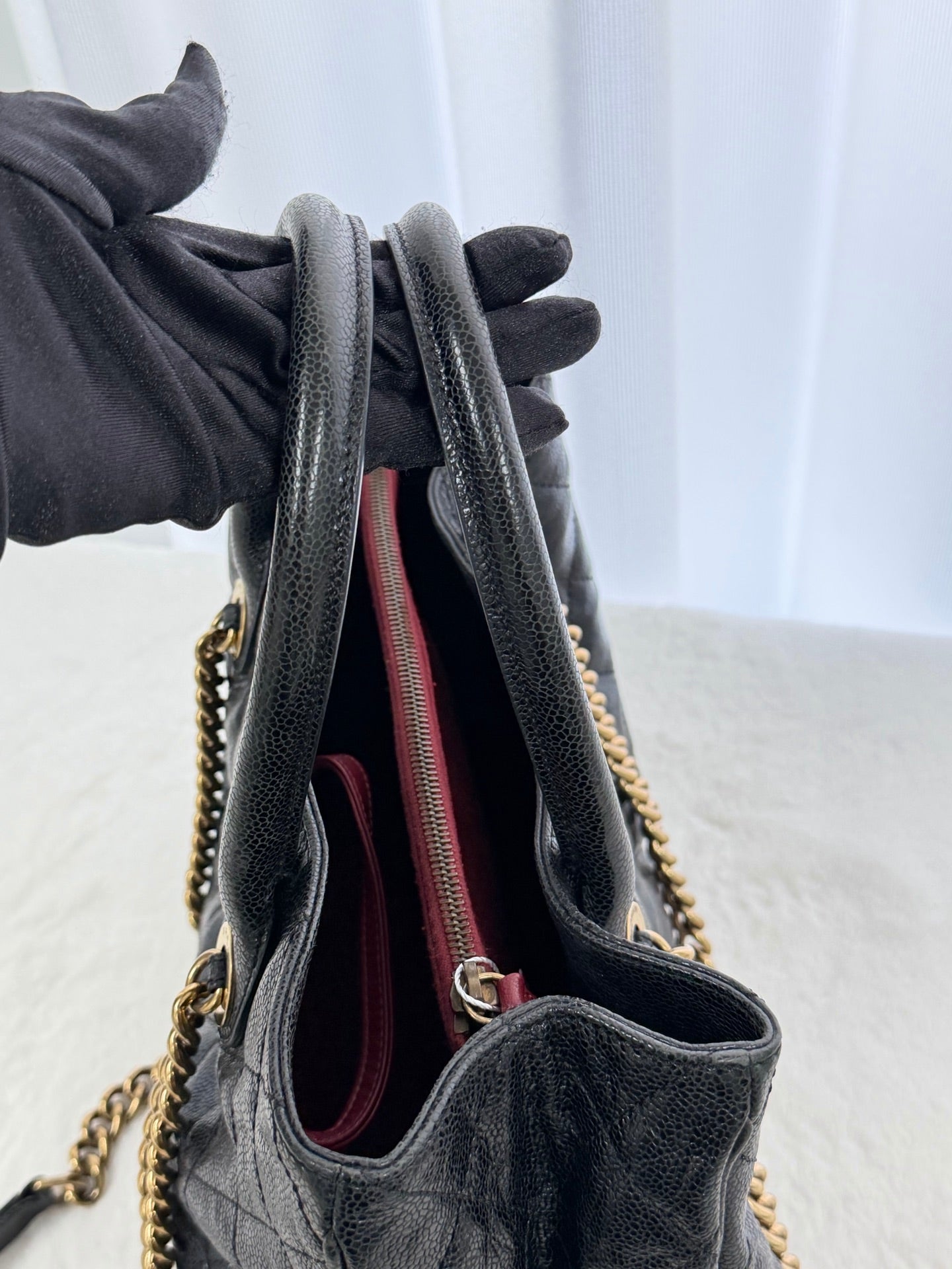 CHANEL Cavier Genuine Patent Chainbag