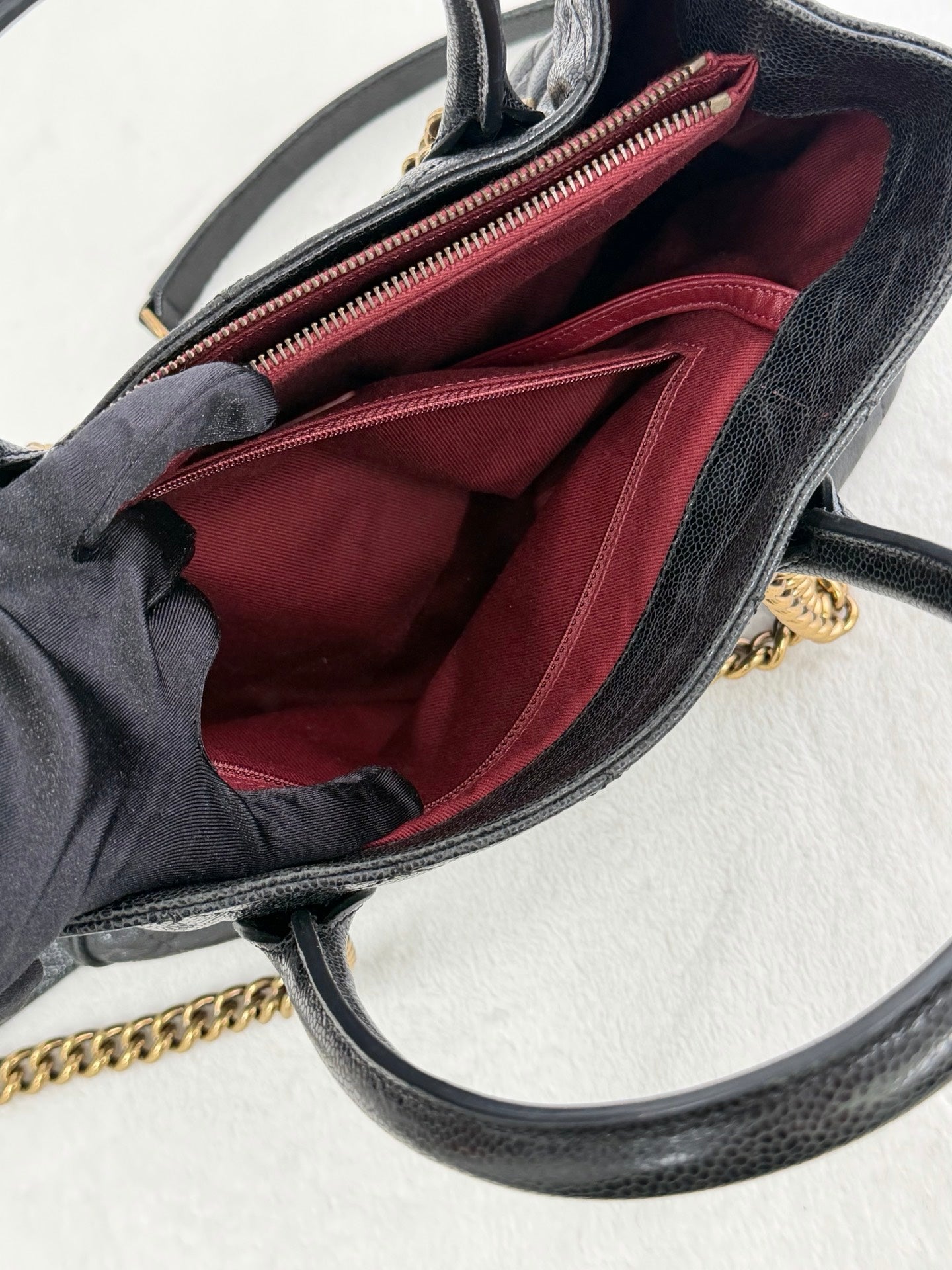 CHANEL Cavier Genuine Patent Chainbag