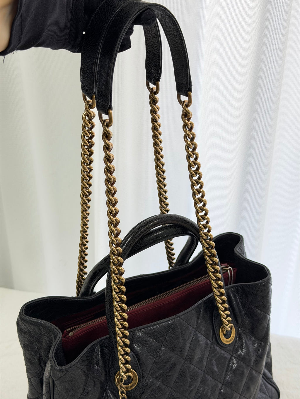 CHANEL Cavier Genuine Patent Chainbag
