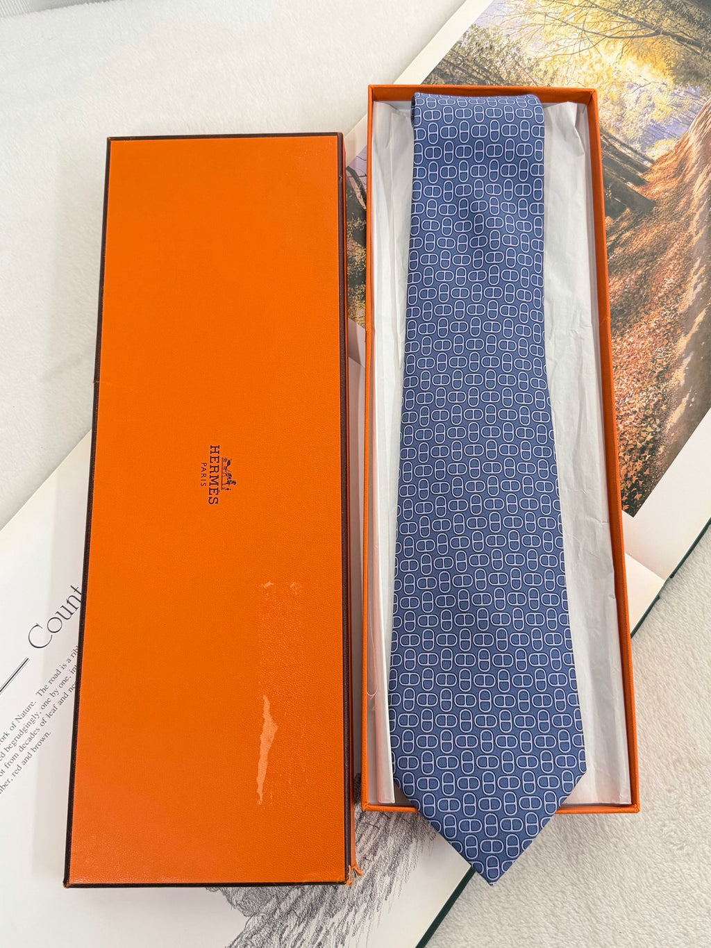 HERMES Unisex Silk Necklace
