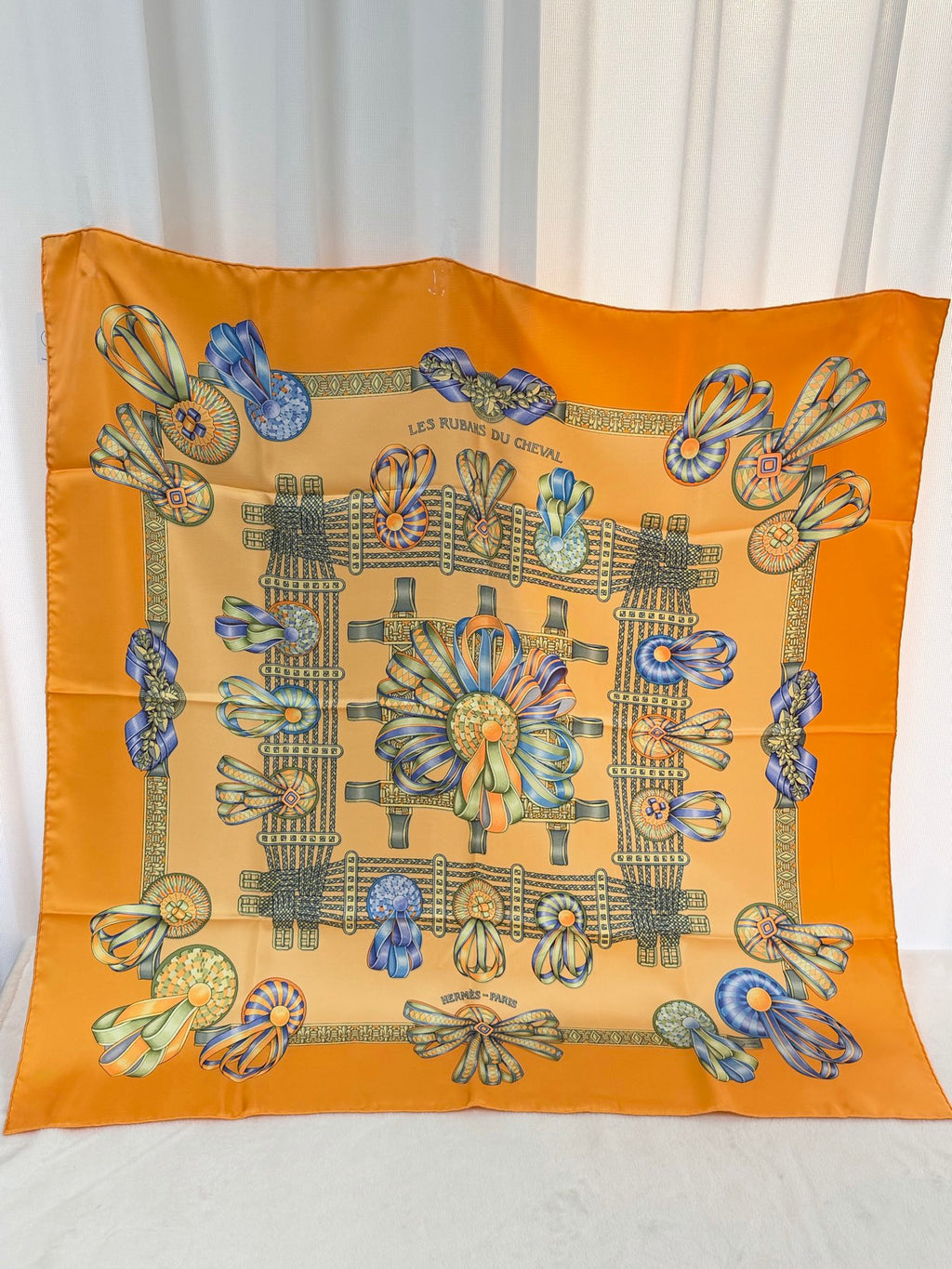 HERMES Ribbon Silk Scarf
