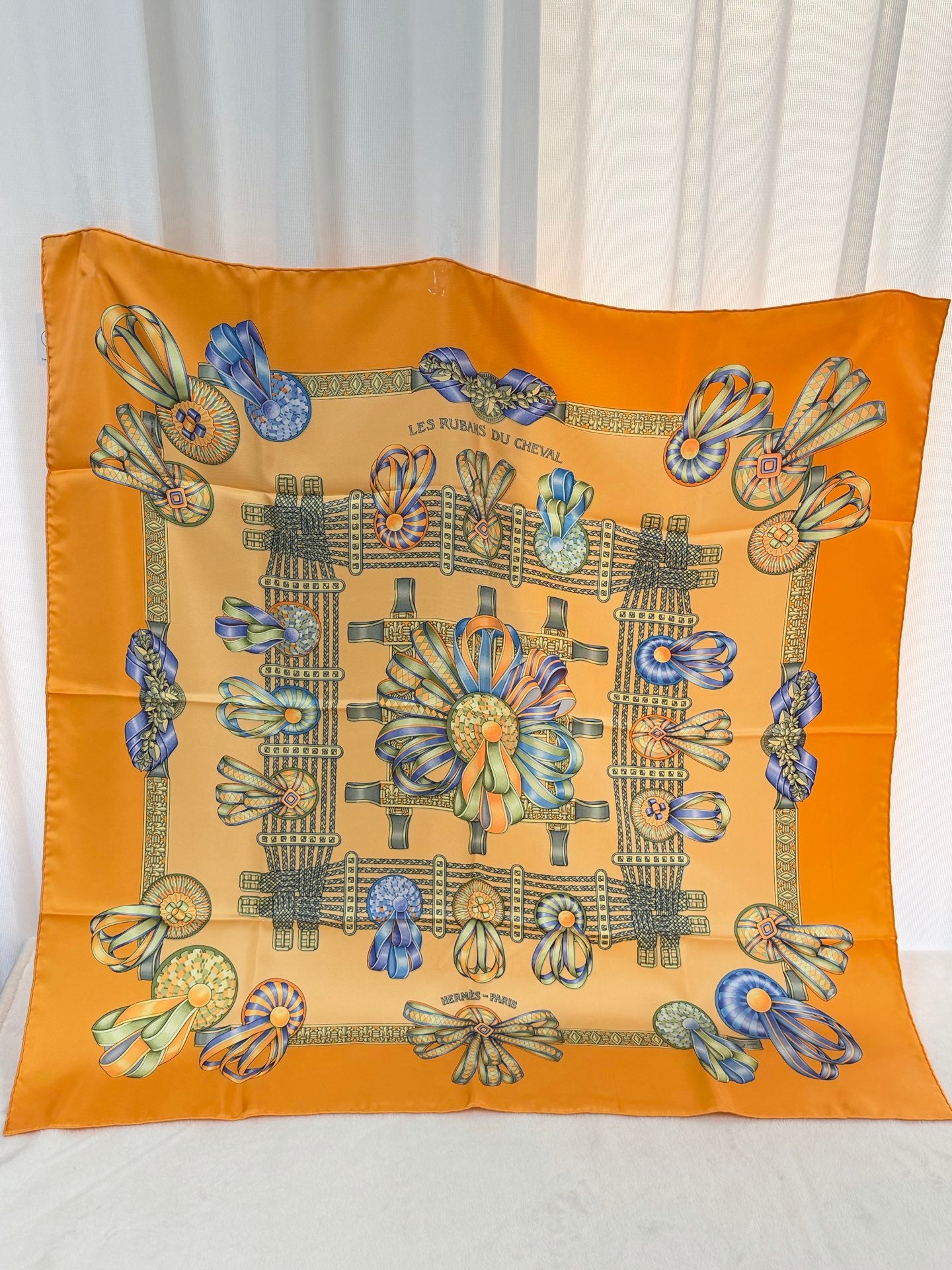 HERMES Ribbon Silk Scarf
