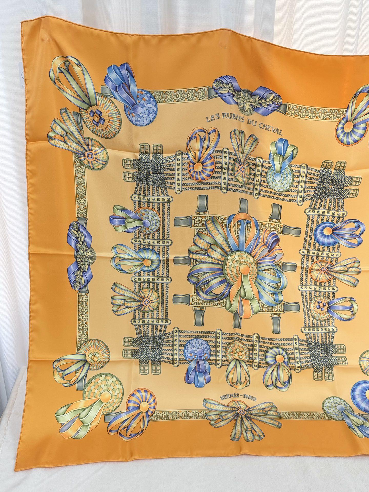 HERMES Ribbon Silk Scarf