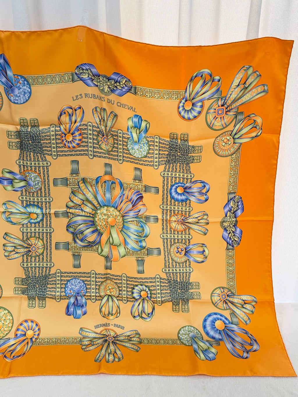 HERMES Ribbon Silk Scarf