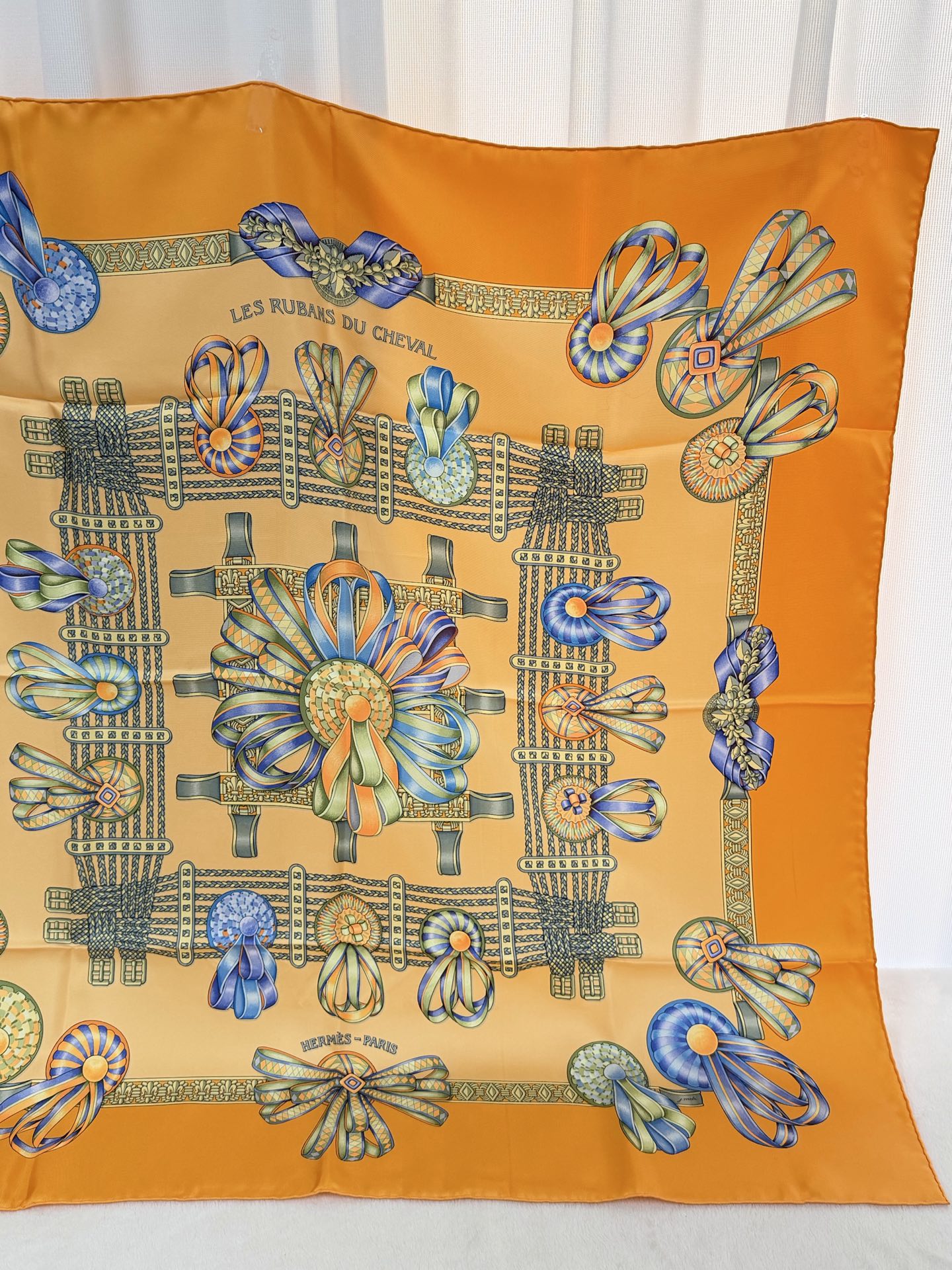 HERMES Ribbon Silk Scarf