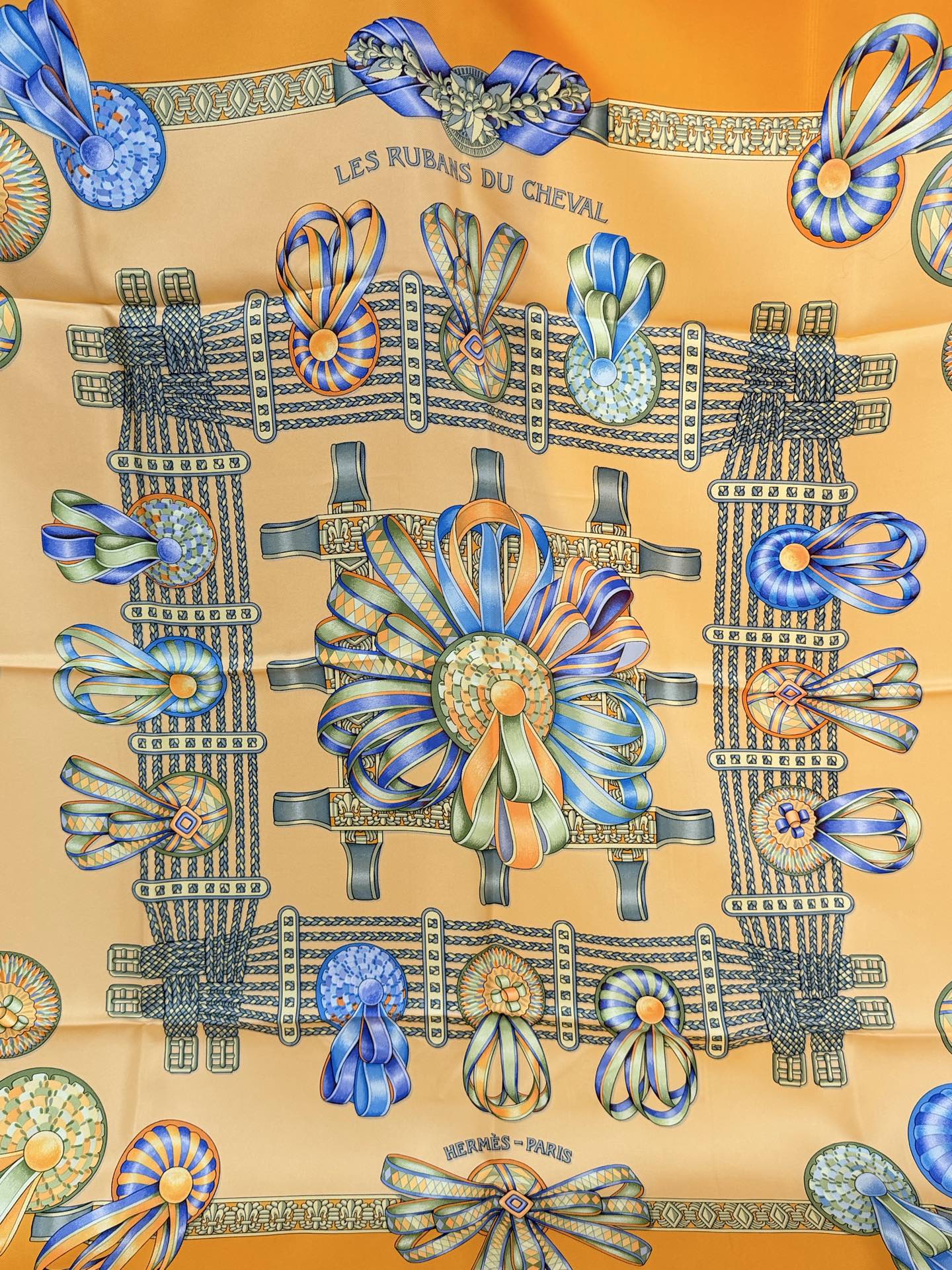 HERMES Ribbon Silk Scarf