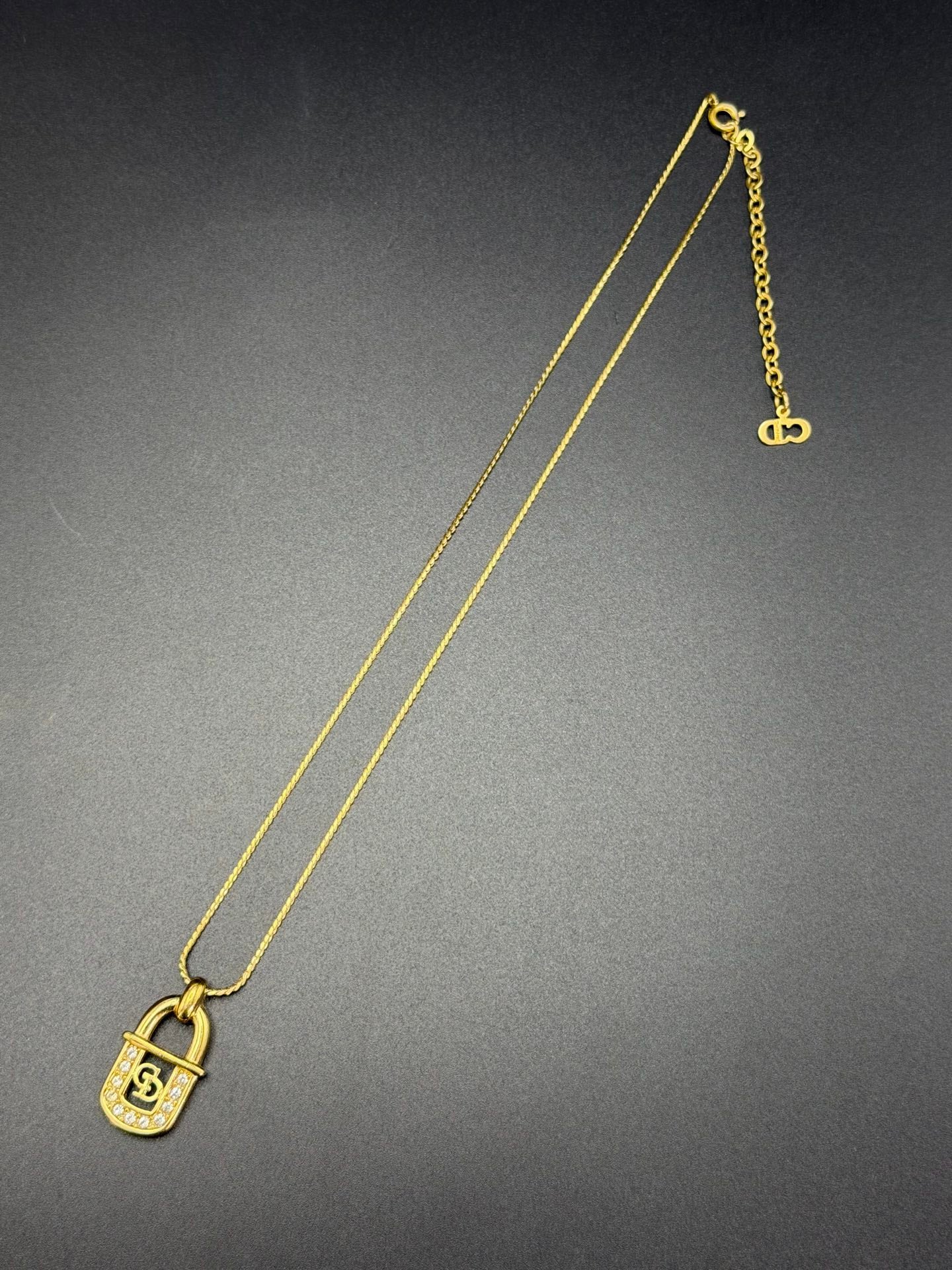 CHRISTIAN DIOR Rheinstone Necklace