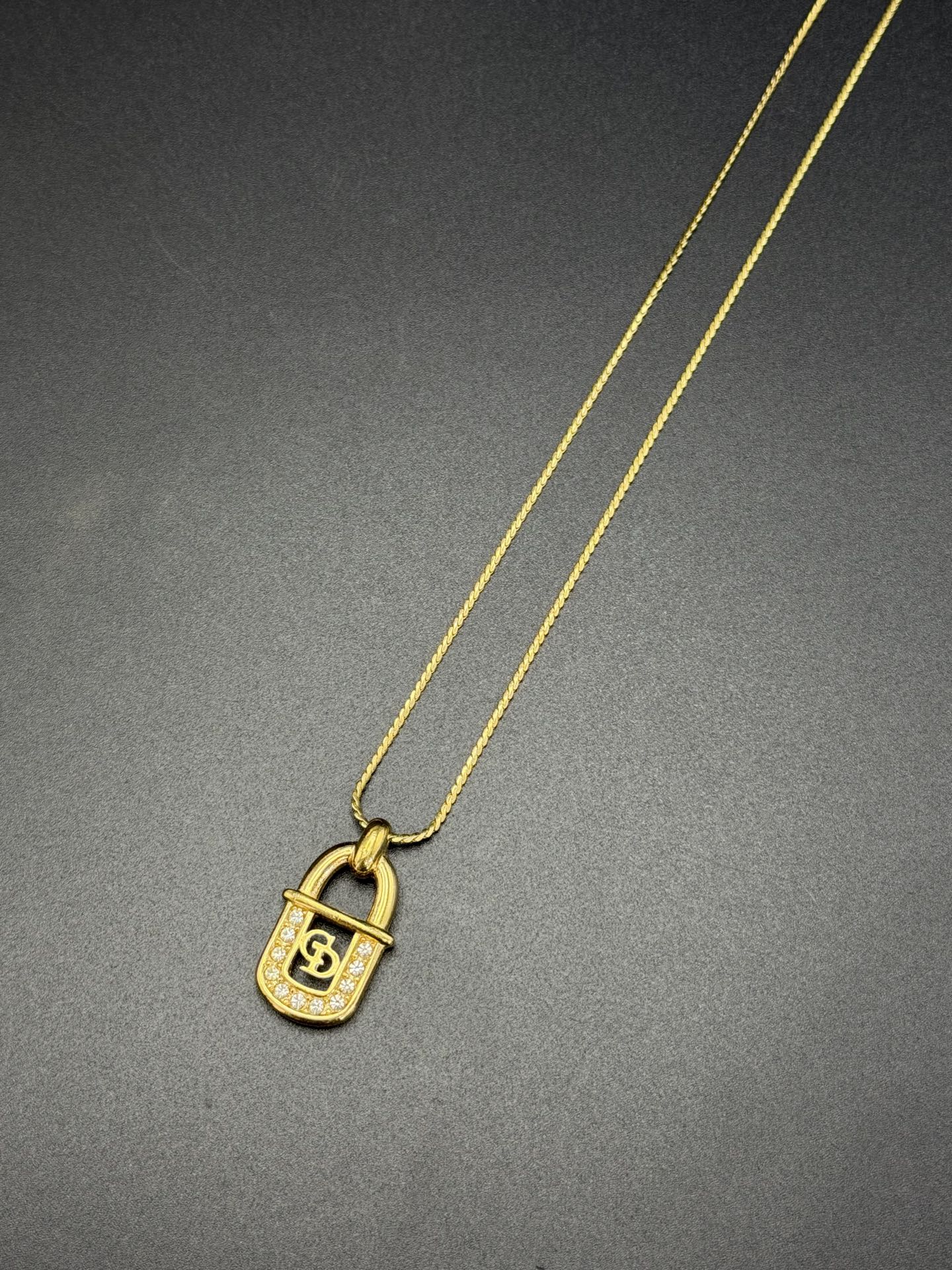 CHRISTIAN DIOR Rheinstone Necklace