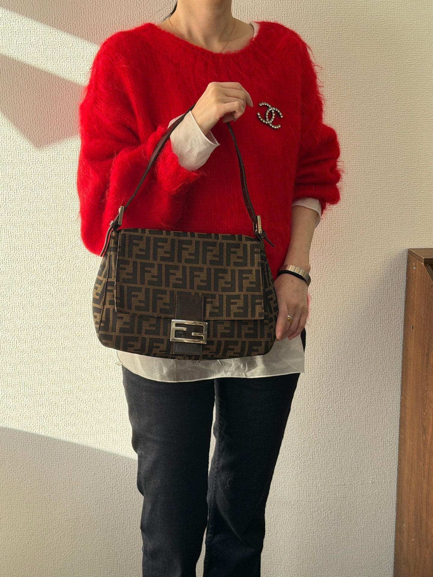 FENDI Zucca Baguette Shoulder bag