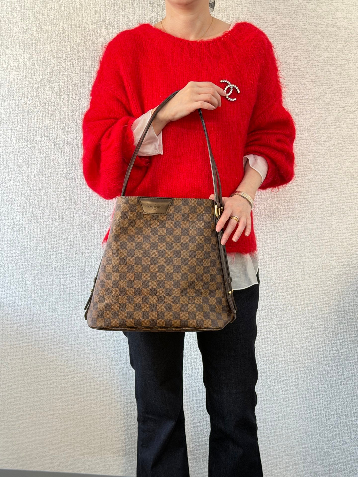 LOUIS VUITTON Damier Cabas Rivington Handbag