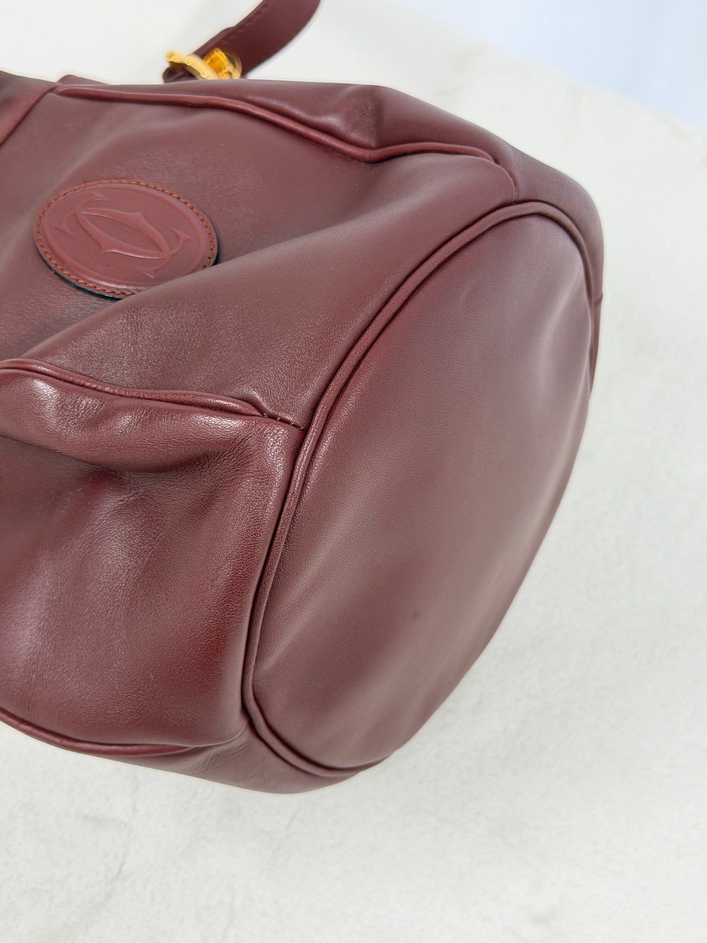 CARTIER Burgundy Bucket Mini Shoulderbag