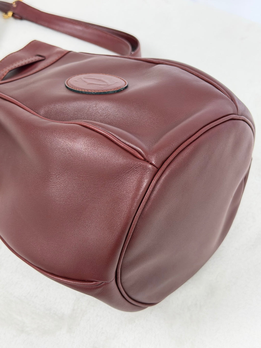 CARTIER Burgundy Bucket Mini Shoulderbag