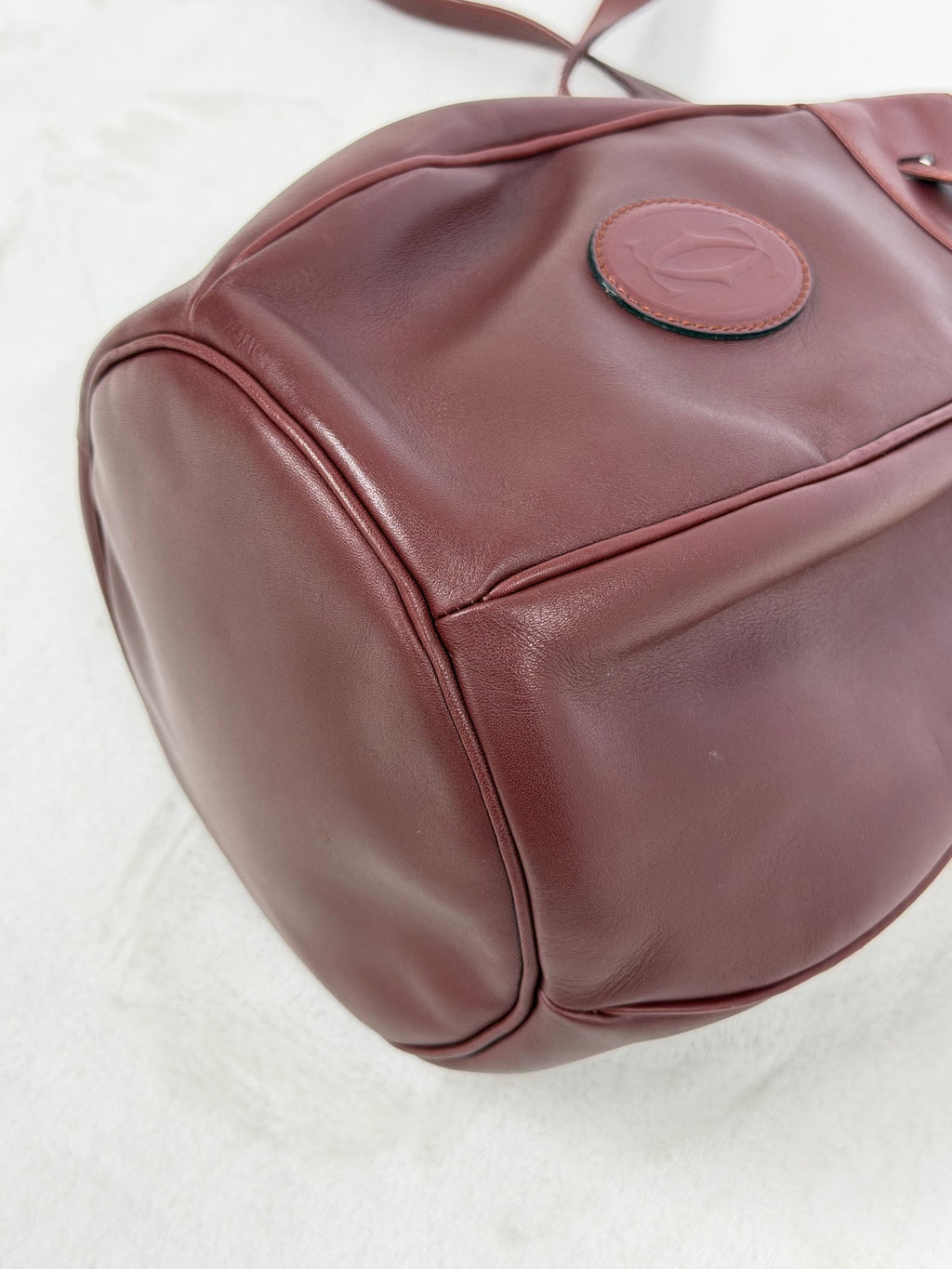 CARTIER Burgundy Bucket Mini Shoulderbag