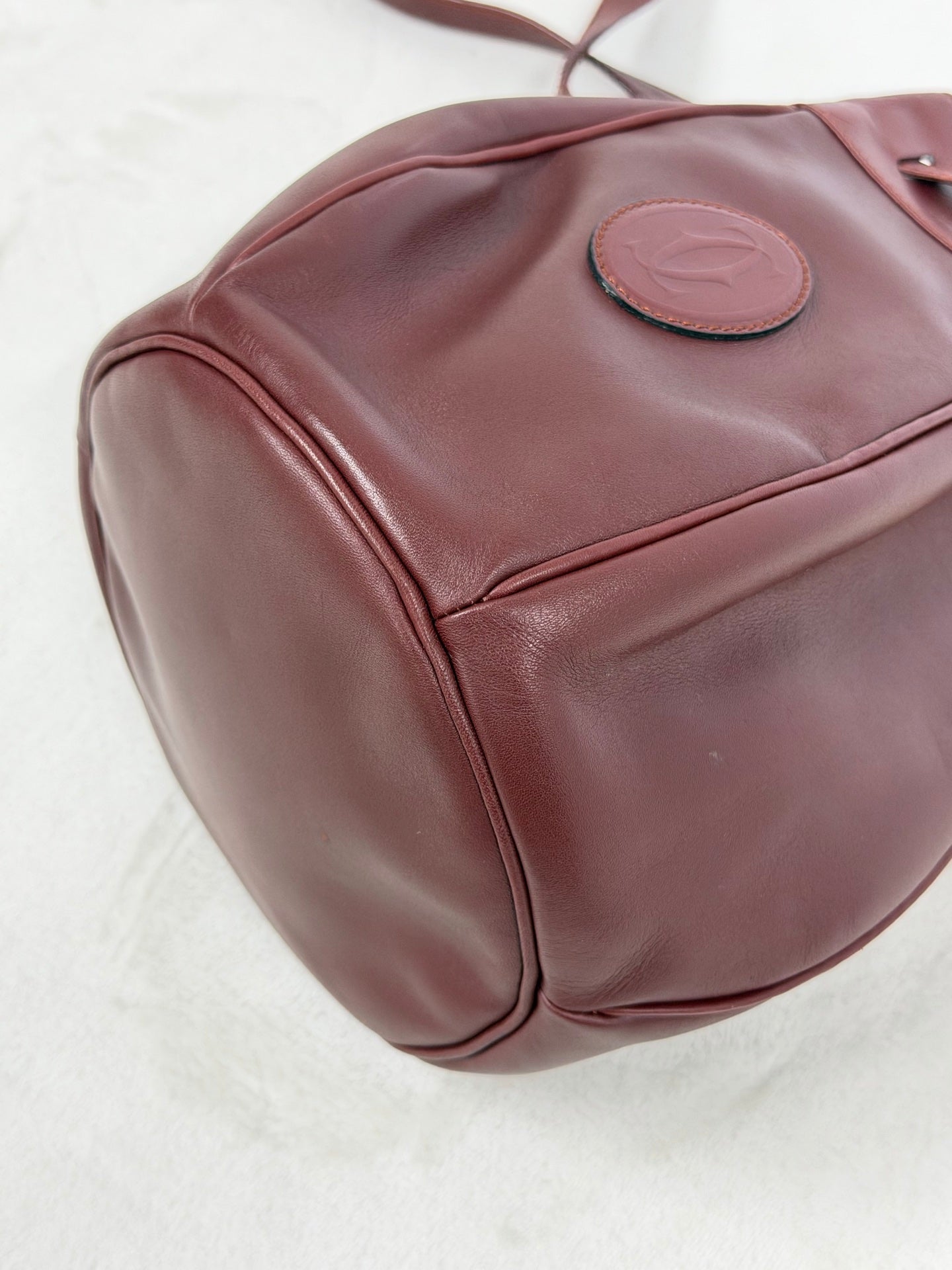 CARTIER Burgundy Bucket Mini Shoulderbag