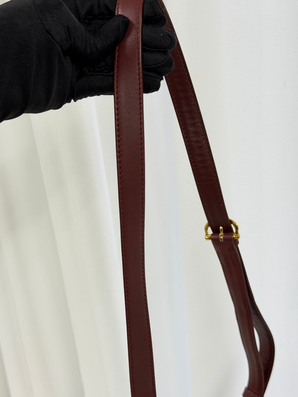 CARTIER Burgundy Bucket Mini Shoulderbag