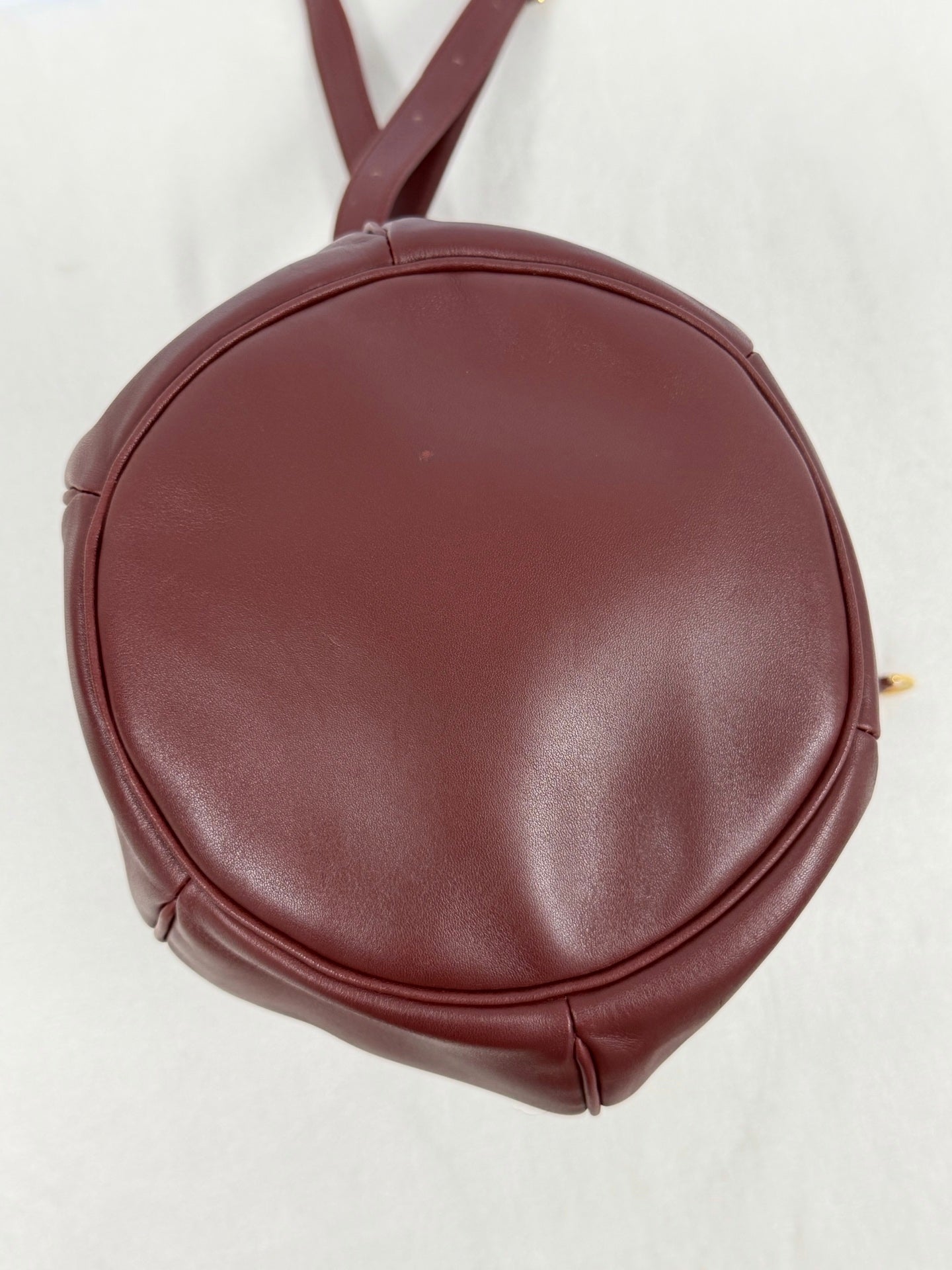 CARTIER Burgundy Bucket Mini Shoulderbag
